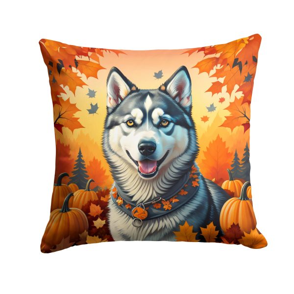 Siberian Husky Fall Fabric Decorative Pillow Cheap