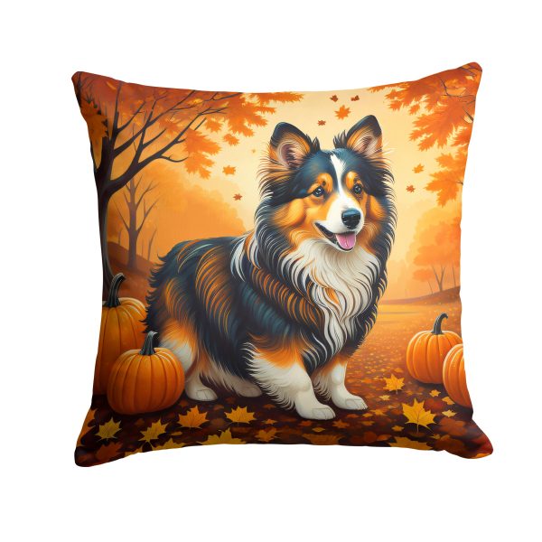 Sheltie Fall Fabric Decorative Pillow For Sale