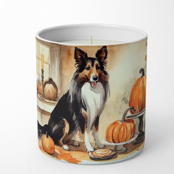 Collie Fall Kitchen Pumpkins Decorative Soy Candle Online now