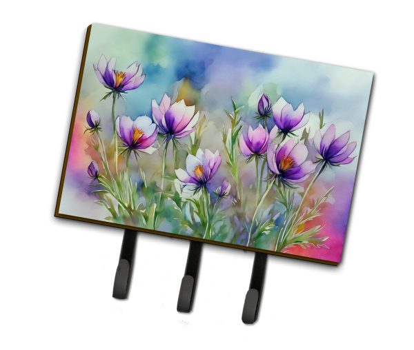 South Dakota Pasque Flowers in Watercolor Leash or Key Holder Online