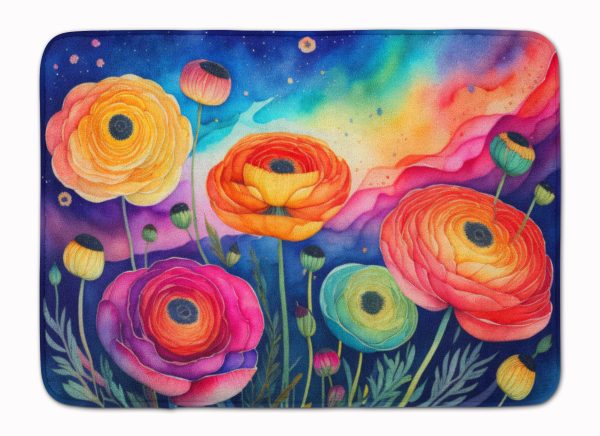 Ranunculus in Color Memory Foam Kitchen Mat Discount