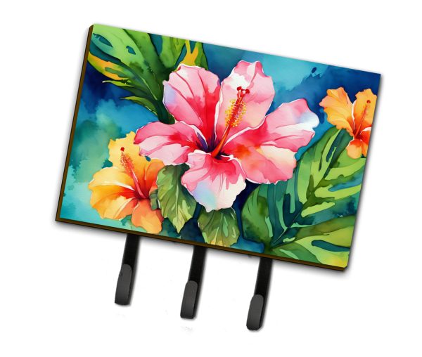 Hawaii Hawaiian Hibiscus in Watercolor Leash or Key Holder Discount