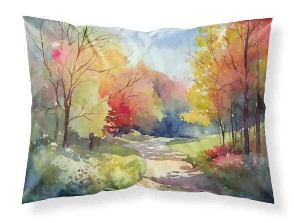 North Carolina Dogwoods in Watercolor Fabric Standard Pillowcase Online now