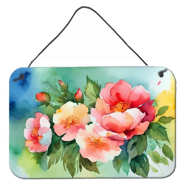 Georgia Cherokee Rose in Watercolor Wall or Door Hanging Prints Supply