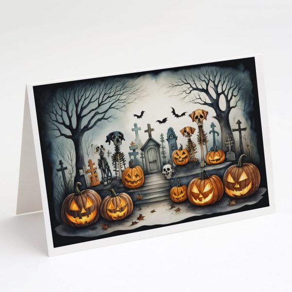Pet Cemetery Spooky Halloween Greeting Cards and Envelopes Pack of 8 Fashion