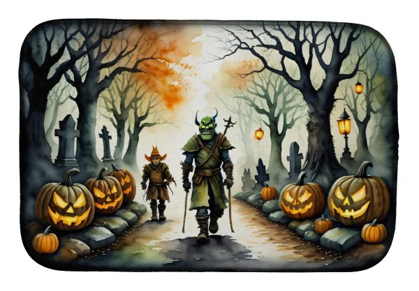 Orcs Spooky Halloween Dish Drying Mat Fashion