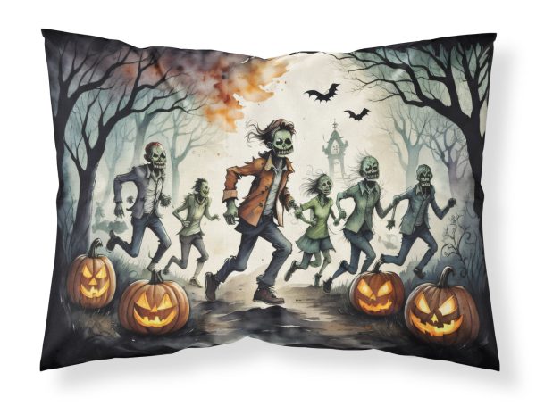 Zombies Spooky Halloween Fabric Standard Pillowcase For Sale