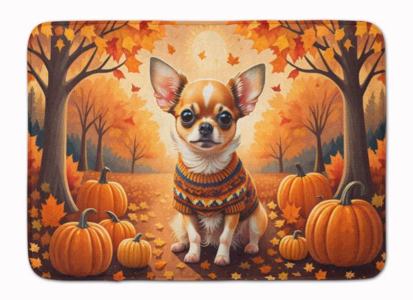Chihuahua Fall Memory Foam Kitchen Mat on Sale