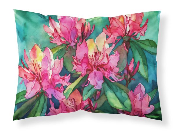 West Virginia Rhododendrons in Watercolor Fabric Standard Pillowcase Online