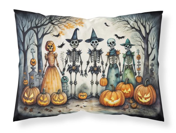 Calacas Skeletons Spooky Halloween Fabric Standard Pillowcase Online Hot Sale