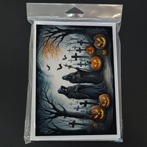 The Grim Reaper Spooky Halloween Greeting Cards and Envelopes Pack of 8 For Cheap - Image 3
