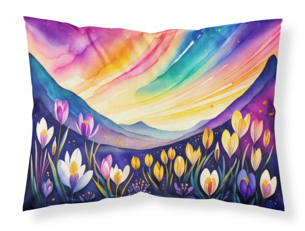 Crocus in Color Fabric Standard Pillowcase For Cheap