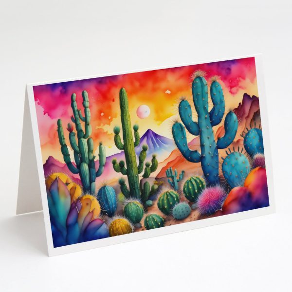 Cactus in Color Greeting Cards and Envelopes Pack of 8 Online Hot Sale