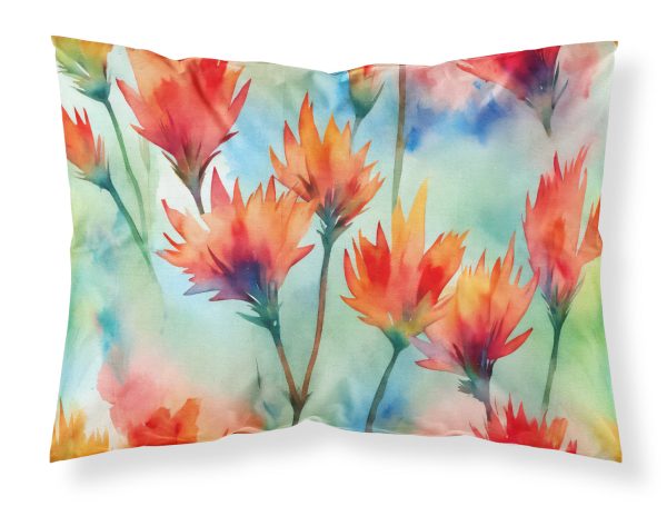 Wyoming Indian Paintbrush in Watercolor Fabric Standard Pillowcase Fashion