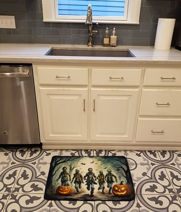 Zombies Spooky Halloween Memory Foam Kitchen Mat on Sale - Image 2