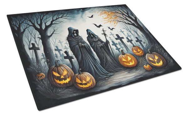 The Grim Reaper Spooky Halloween Glass Cutting Board Large For Cheap