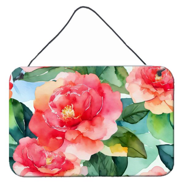 Alabama Camellia in Watercolor Wall or Door Hanging Prints Online Sale