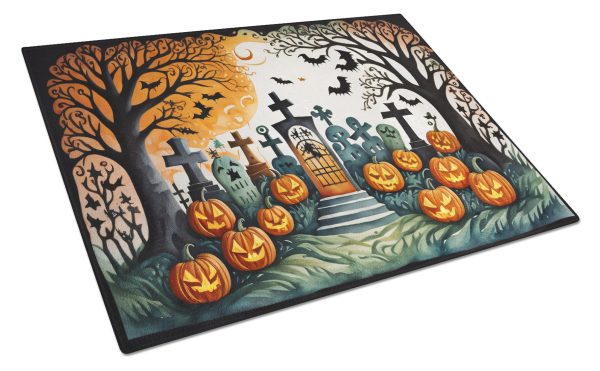 Papel Picado Skeletons Spooky Halloween Glass Cutting Board Large Online Sale