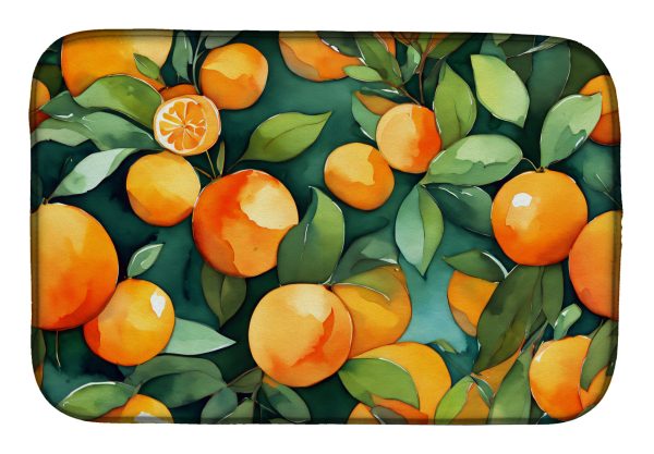 Florida Orange Blossom in Watercolor Dish Drying Mat Online Sale