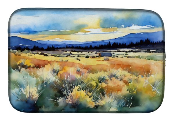 Nevada Sagebrush in Watercolor Dish Drying Mat Online Sale