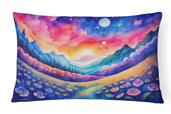Periwinkles in Color Fabric Decorative Pillow Cheap