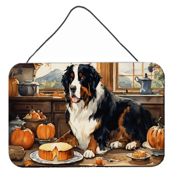Bernese Mountain Dog Fall Kitchen Pumpkins Wall or Door Hanging Prints on Sale