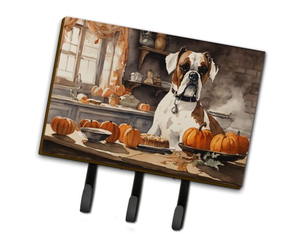 Boxer Fall Kitchen Pumpkins Leash or Key Holder Hot on Sale