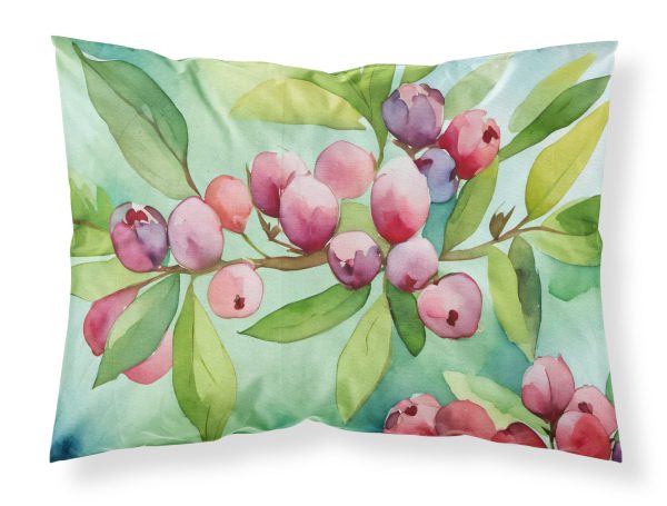 Connecticut Mountain Laurels in Watercolor Fabric Standard Pillowcase Discount