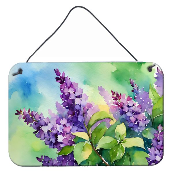 New Hampshire Purple Lilac in Watercolor Wall or Door Hanging Prints Online Sale