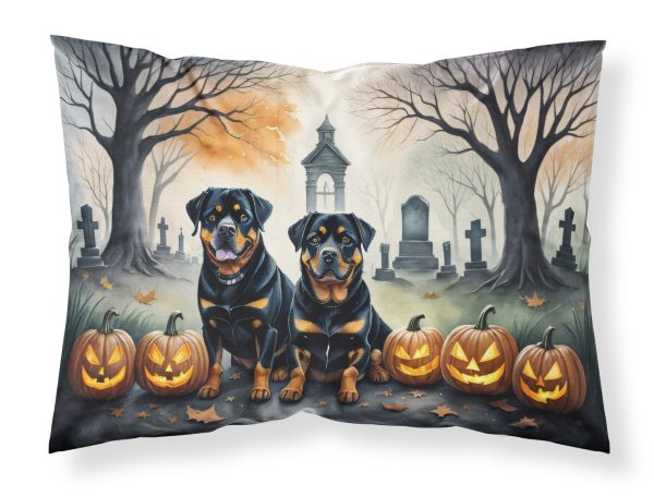 Rottweiler Spooky Halloween Fabric Standard Pillowcase Hot on Sale