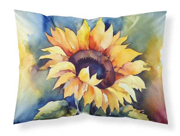 Sunflowers in Watercolor Fabric Standard Pillowcase Sale