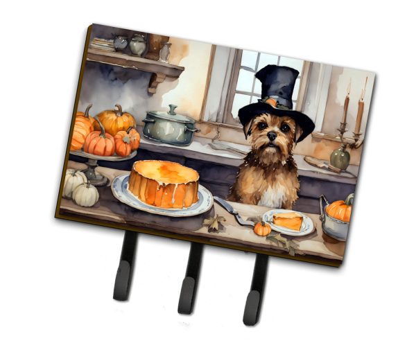 Border Terrier Fall Kitchen Pumpkins Leash or Key Holder Online