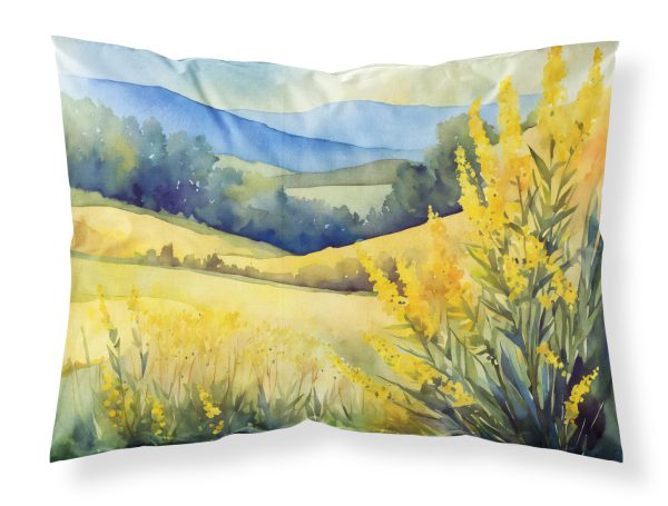 Kentucky Goldenrod in Watercolor Fabric Standard Pillowcase Cheap