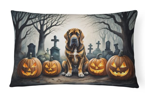 Bloodhound Spooky Halloween Fabric Decorative Pillow Online now