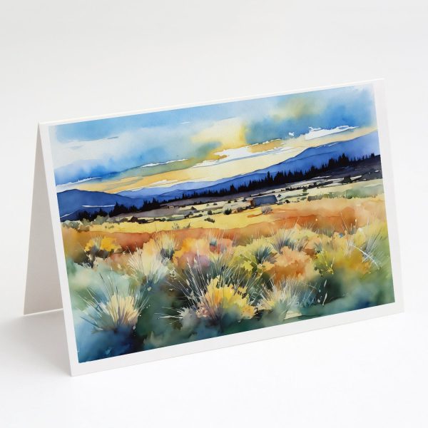 Nevada Sagebrush in Watercolor Greeting Cards and Envelopes Pack of 8 For Sale