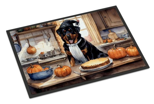 Rottweiler Fall Kitchen Pumpkins Indoor or Outdoor Mat 24x36 Sale