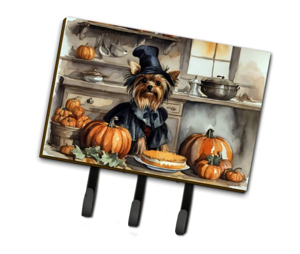 Yorkie Fall Kitchen Pumpkins Leash or Key Holder Cheap