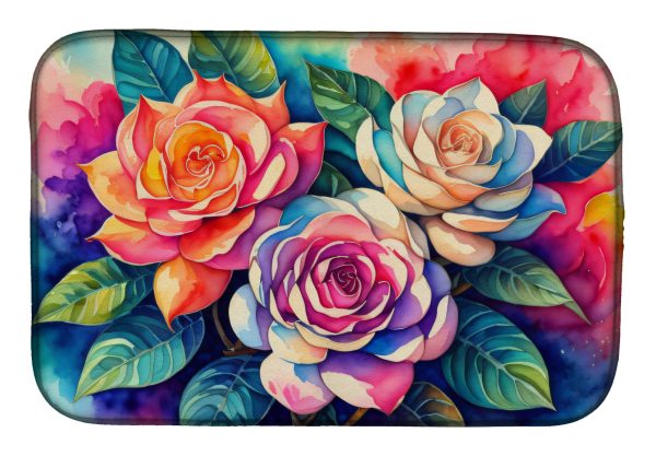 Gardenias in Color Dish Drying Mat on Sale