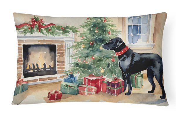 Black Labrador Christmas Fabric Decorative Pillow Online Sale