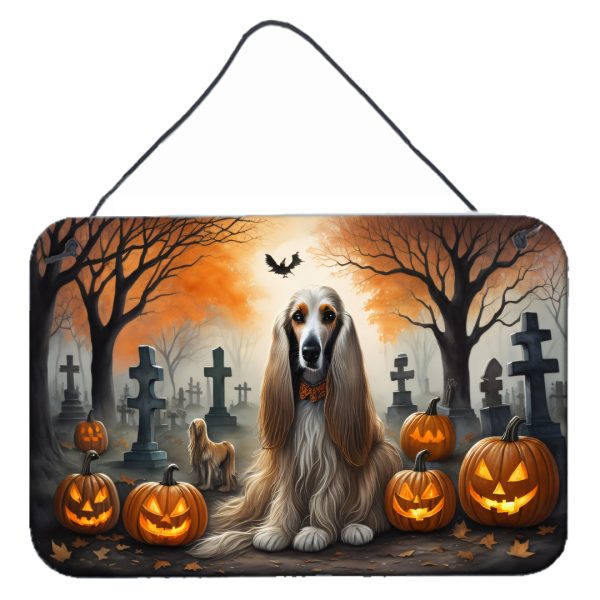 Afghan Hound Spooky Halloween Wall or Door Hanging Prints For Sale