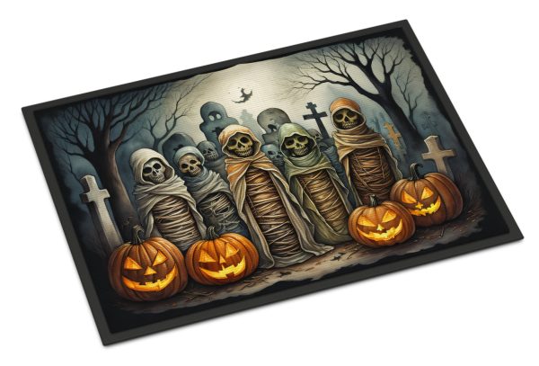 Mummies Spooky Halloween Indoor or Outdoor Mat 24x36 For Discount