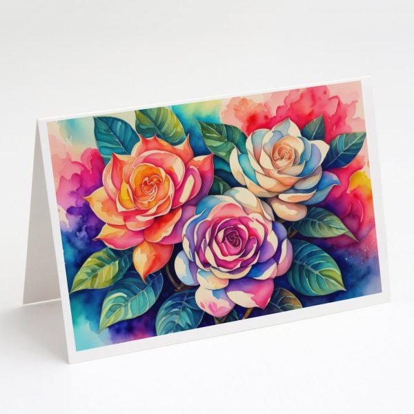 Gardenias in Color Greeting Cards and Envelopes Pack of 8 Online now