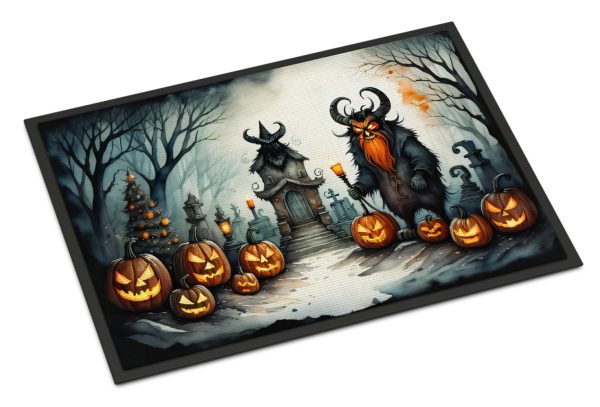 Krampus The Christmas Demon Spooky Halloween Indoor or Outdoor Mat 24x36 Discount