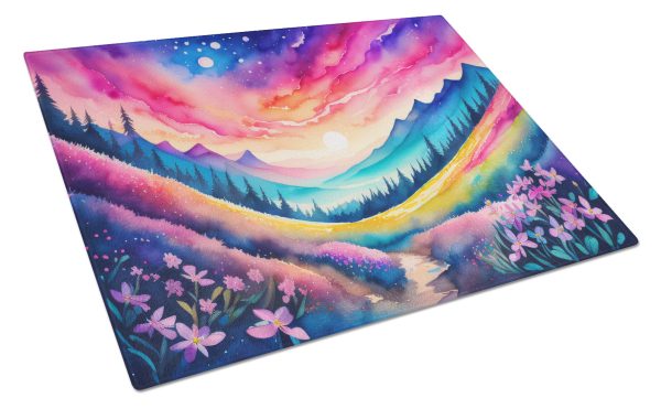 Phlox in Color Glass Cutting Board Large Fashion