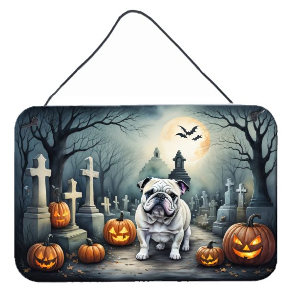 English Bulldog Spooky Halloween Wall or Door Hanging Prints Discount
