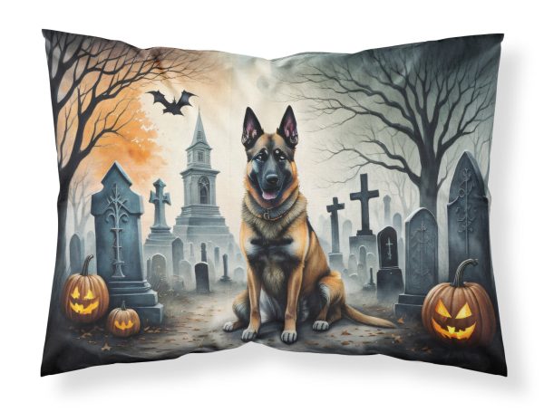 Belgian Malinois Spooky Halloween Fabric Standard Pillowcase For Discount