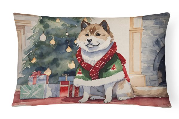 Akita Christmas Fabric Decorative Pillow Hot on Sale