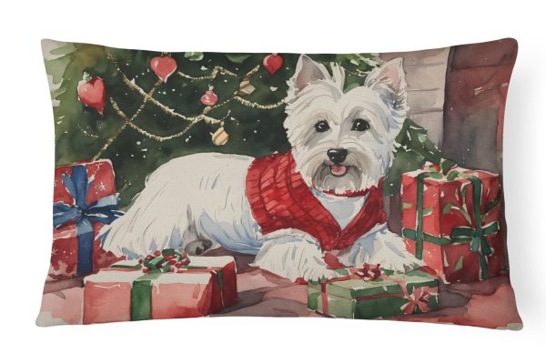 Westie Christmas Fabric Decorative Pillow Online