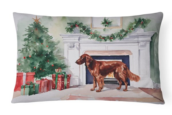 Irish Setter Christmas Fabric Decorative Pillow For Discount