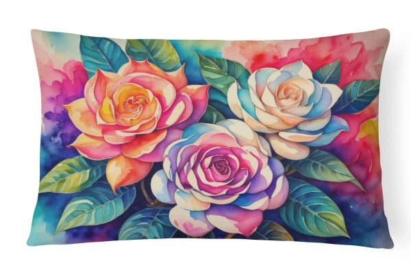 Gardenias in Color Fabric Decorative Pillow Online
